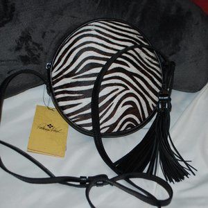 Patricia Nash Zebra Scafati Circle Crossbody Bag